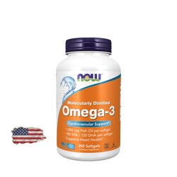 Омега-3 Now Foods Omega-3 - 200 капсул, 100 порций