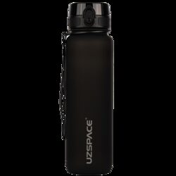 Чёрный - Спортивная бутылка для воды UZSPACE Colorful Frosted Tritan 3038 - 1000 мл