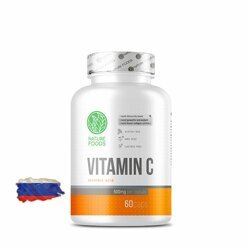 Витамин С Nature Foods Vitamin C 500 мг - 60 капсул, 30 порций