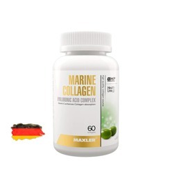 Коллаген и гиалуроновая кислота Maxler Marine Collagen + Hyaluronic Acid - 60 капсул, 30 порций