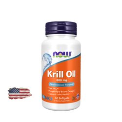 Масло Криля Now Foods Krill Oil 500 мг - 60 капсул, 30 порций