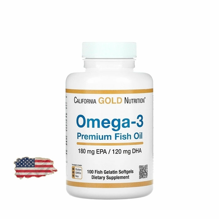 Рыбий жир Омега-3 California Gold Nutrition Omega 3 Premium - 100 капсул, 50 порций