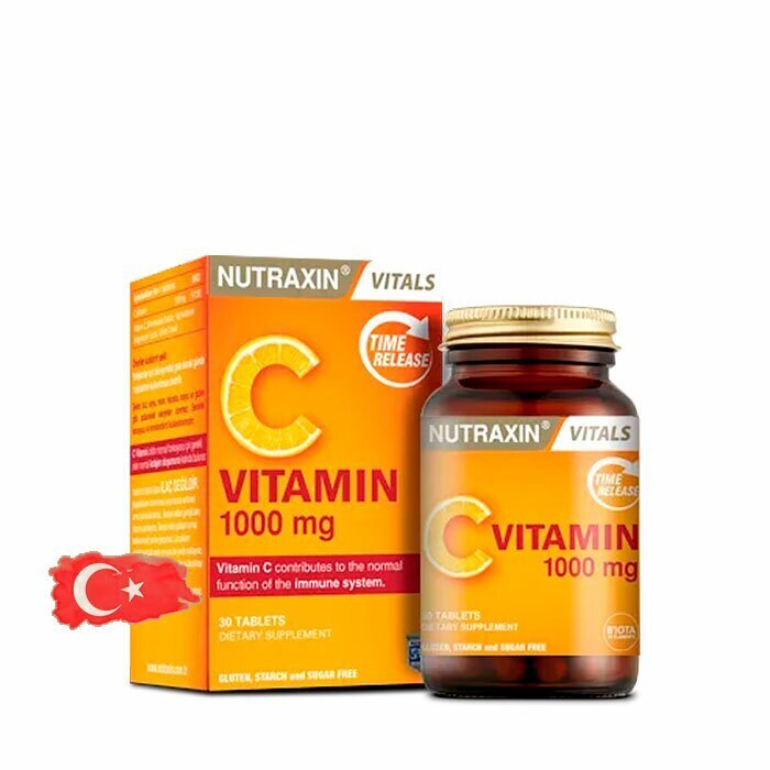 Витамин Ц Nutraxin Vitamin C 1000 мг - 30 таблеток, 30 порций