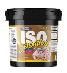 Клубника (Strawberry) - Изолят сывороточного протеина Ultimate Nutrition ISO SENSATION 93 - 2270 грамм, 70 порций