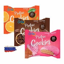 Протеиновое печенье Solvie Protein Cookies глазированное молочным шоколадом - 60 грамм