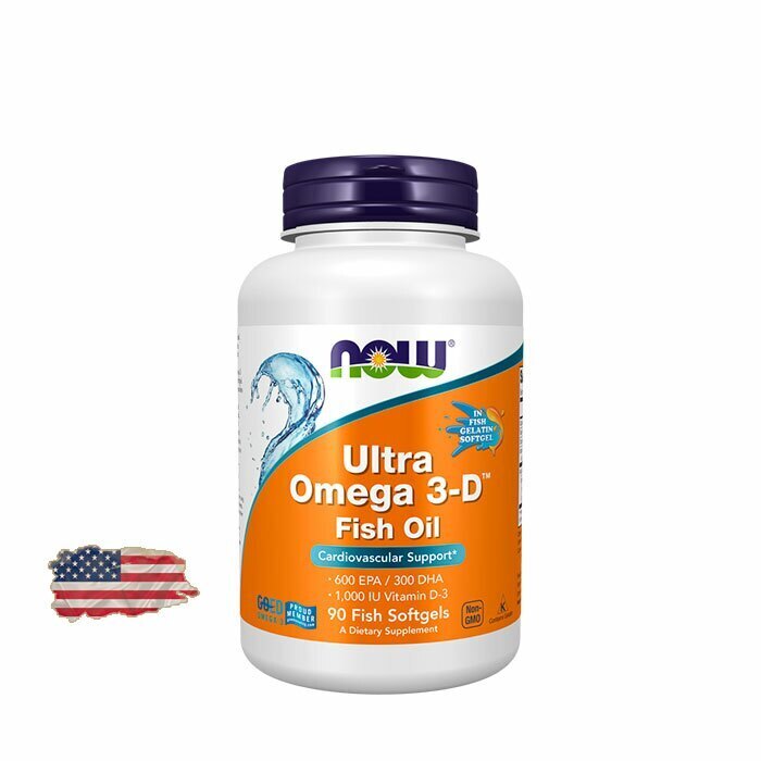 Рыбий жир Омега-3 Now Foods Ultra Omega 3-D™ Fish Oil - 90 капсул, 90 порций