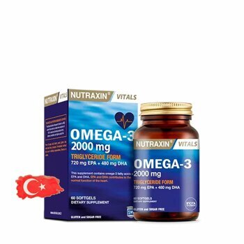 Рыбий жир Омега-3 Nutraxin Omega-3 2000 мг - 60 капсул | купить в Астане