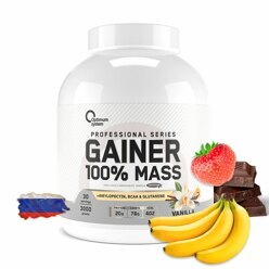 Гейнер Optimum System 100% Mass Gainer - 3000 грамм, 30 порций