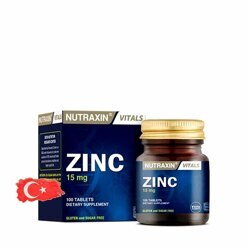 Сульфат цинка Nutraxin Zinc 15 мг - 100 таблеток, 100 порций