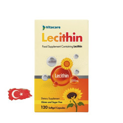 Лецитин Vitacare Lecithin 1250 мг – 120 капсул, 120 порций