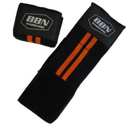 Оранжевый - Бинты на запястье кистевые пара BBN Hardcore Best Body Nutrition Wrist Bandages - 50 см