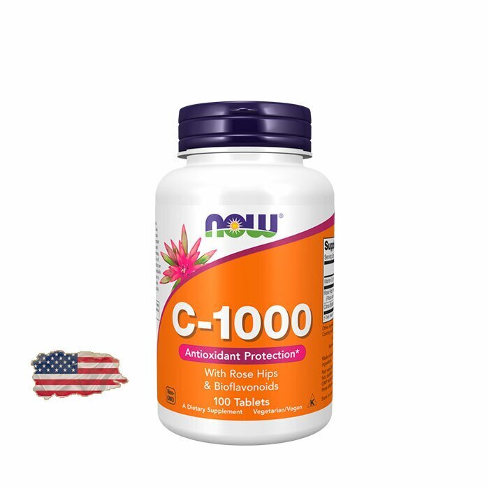 Витамин С 1000 мг Now Foods Vitamin C-1000 - 100 таблеток, 100 порций