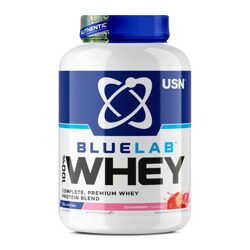 Сывороточный протеин USN Blue Lab 100% Whey Protein - 2000 грамм, 58 порций, Клубника (Strawberry)