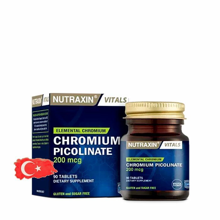 Пиколинат хрома Nutraxin Chromium Picolinate 200 мкг - 90 таблеток, 90 порций