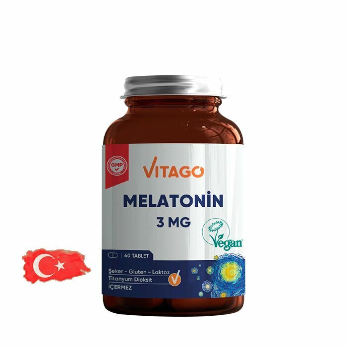 Мелатонин Vitago Premium Melatonin 3 мг - 60 таблеток, 60 порций