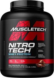 Молочный шоколад (Milk chocolate) - Протеин сывороточный Muscletech NITRO-TECH Whey Protein - 1810 грамм, 40 порций