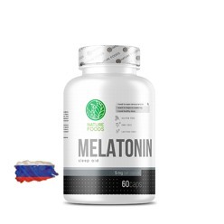 Мелатонин Nature Foods Melatonin 5 мг - 60 капсул, 60 порций