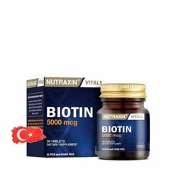 Биотин Nutraxin Biotin 5000 мкг - 30 таблеток, 30 порций